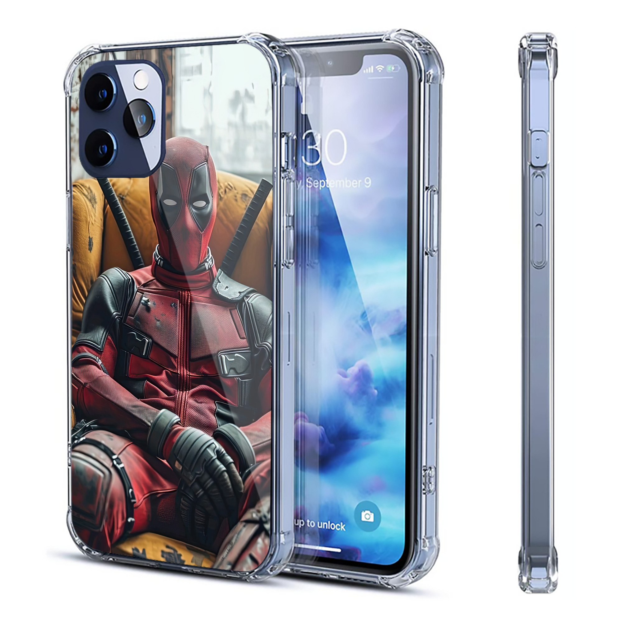 （画像用） Deadpool デッドプール 【iPhone 12シリーズ対応】透明スマホケース（クリアソフトケース）